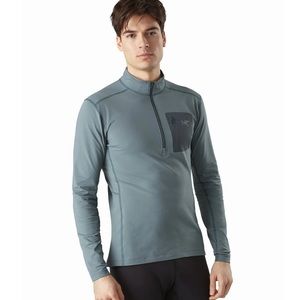 RHO LT ZIP NECK MEN'S BLACK SMALL